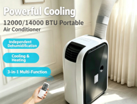 Climatiseur portable 14000 BTU 3-en-1 (refroidissement, chauffage, déshumidificateur) avec écran LED tactile intelligent, mobile, avec R290 pour la maison
