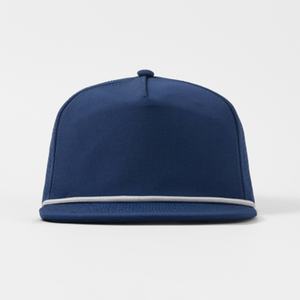 หมวกแก๊ปแบบ 5 แฉก ปีกแบน ปรับขนาดได้ พร้อมโลโก้แบบตาข่ายเชือกสั่งทำพิเศษ ป้ายยางกันน้ำ สำหรับกอล์ฟ - Product Image 2