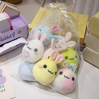 Têtes de lapin miniatures en peluche personnalisées en coton PP, sac en vrac, échantillon rapide, jouets animaux doux, anti-stress pour enfants, anniversaire, 100% polyester