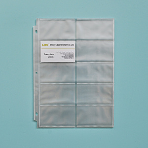 Đôi Hai Mặt Thư Kích Thước Poly 10 Túi Kinh Doanh Thẻ Tay Áo Chất Kết Dính Tấm Siêu Rõ Ràng Kinh Doanh Thẻ Trang Cho 3 Vòng Chất Kết Dính - Product Image 5