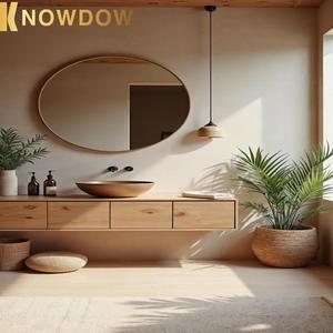 KNOWDOW Японский Zen Villa, бамбуковый шкаф для ванной комнаты, спа-курортная гардеробная станция высокого качества, высококачественный туалетный столик - Product Image 6