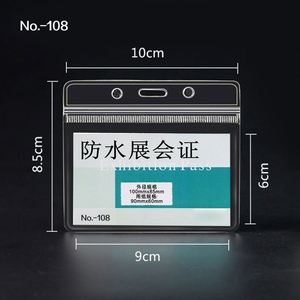 X616 Wholesale Transparent Soft PVC <b>ID</b> Badge <b>Holder</b> In-Stock Cheap Customizable Horizontal 100x82mm & Vertical 68x113mm - Product Image 3