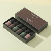 Flacon d'huile essentielle miniature de 10 ml, anti-fuite, ambre, soin personnel, sérum, flacon en verre avec réducteur d'orifice et boîte d'emballage