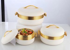 Ensemble de réchauds alimentaires isothermes ronds en acier inoxydable 1L 2L 3.5L, <span class=keywords><strong>casserole</strong></span> professionnelle - Product Image 4