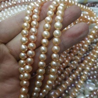 Fengzuan bijoux de culture naturelle véritable perle d'eau douce brin perles de chaîne en gros lâche ronde 8MM perle d'eau douce blanche