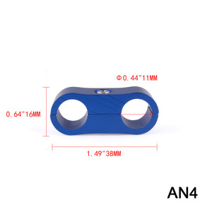 Aluminum <b>Hose</b> <b>Clamp</b> AN4 Blue 4Pcs For Automotive Oil Pipe Fixing - Product Image 3