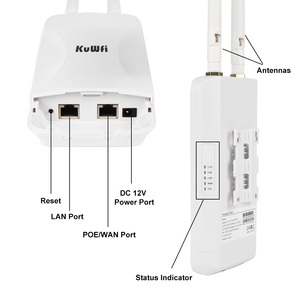 Antena repetidora de punto de acceso WiFi para exteriores Punto DE ACCESO KuWiFi desmontable 200-300m Compatible con 100 usuarios Poe AP inalámbrico - Product Image 5