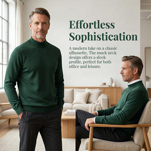 Suéter de Punto Personalizado para Hombre, Estilo Antiguo, con Patrón de <span class=keywords><strong>Dinero</strong></span> y Cuello Semicolchado. Fabricante OEM. Marca Privada. MOQ bajo. - Product Image 5