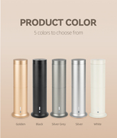 Diffuseur de parfum à nébulisation sans eau de luxe 4000mAh USB-C avec télécommande, diffuseur d'huiles essentielles pures, diffuseur de tour argenté