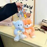 Adorable ensemble de jouets en peluche multi-animaux, mini-poupées en peluche, accessoires de sac Kawaii, compagnon de bureau, cadeau anti-stress pour adolescents
