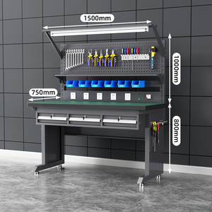 <span class=keywords><strong>Banco</strong></span> <span class=keywords><strong>de</strong></span> <span class=keywords><strong>Trabajo</strong></span> Resistente para Mecánicos, Mesa <span class=keywords><strong>de</strong></span> <span class=keywords><strong>Trabajo</strong></span> Antiestática <span class=keywords><strong>de</strong></span> Acero Inoxidable, Mesa <span class=keywords><strong>de</strong></span> Mantenimiento para Taller, Mesa <span class=keywords><strong>de</strong></span> Inspección con <span class=keywords><strong>2</strong></span> Cajones, 800 kg - Product Image 3