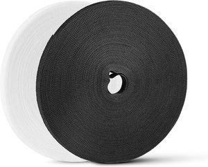 Rouleau de ruban auto-agrippant robuste et écologique pour rideaux, forte adhérence, résistant à la chaleur et amovible - Product Image 1