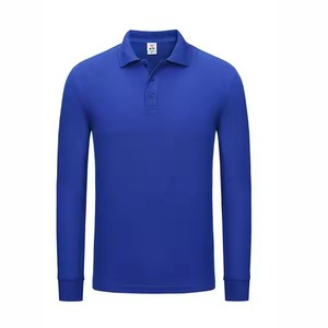Camisas de golf personalizadas al por mayor-Uniformes de Polo de manga larga con cuello para hombre - Product Image 1