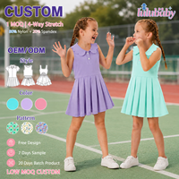 Robe de tennis plissée à col Peter Pan festonné DH ODM pour jeunes, tenue de golf active, style boutique