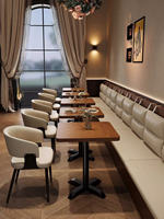 Restaurant haut de gamme Restaurant occidental Table d'hôtel commerciale moderne Salle à manger Restaurant Café Chaises Booth Table Canapé Durable