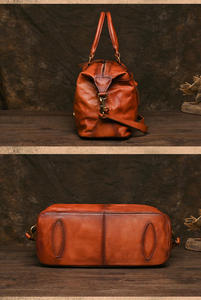 Sac à main en cuir Andong pour homme, sac à bandoulière vintage en cuir de vache véritable, sac à main de grande capacité, sac à poignée supérieure, sacs fourre-tout - Product Image 5