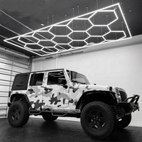 Arlott Lumière LED portable pour l'esthétique automobile, lumière hexagonale en nid d'abeille imperméable, lumières latérales pour garage, lavage de voiture et atelier