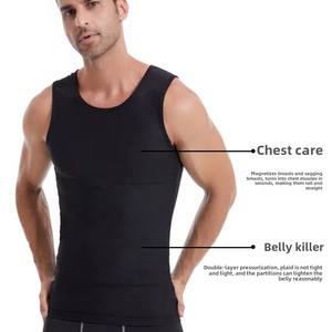 Débardeur de compression amincissant pour <span class=keywords><strong>homme</strong></span> Julyfit, corset de mise en forme, veste de compression en nylon pour la taille - Product Image 1