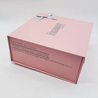 Boîte d'emballage de luxe pliable en papier avec impression personnalisée, couvercle, pour chaussures, cadeau, haute qualité, avec nœud en ruban