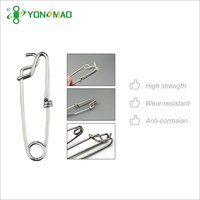 YONGMIAO pinces à pression de pêche à la palangre en acier inoxydable cintre émerillons à pression ligne de flotteur pince à thon accessoires de pêche
