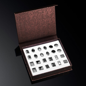 Mancuernillas de Acero Inoxidable Esmaltado para Hombre, Estilo Retro Francé<span class=keywords><strong>s</strong></span>, Color Negro, de Alta Calidad, para Camisa, Regalo de Aniversario de Bodas - Product Image 2
