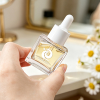 Botol Kosmetik Perjalanan Ukuran Kecil 5ml 15ml 30ml, Botol Kaca Persegi Kosong untuk Parfum, Minyak Esensial, Serum Wajah, dengan Pipet, Tren Perawatan Kulit Terbaru 2026