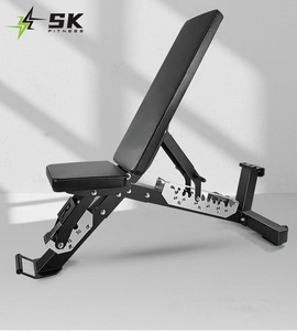 SK -- panca per il sollevamento pesi per Fitness regolabile con manubrio regolabile per la casa per la palestra Club - Product Image 1