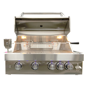 Eingebauter 4-Brenner-Grill mit Großer Grillfläche, Modernem Design und Drehknopfsteuerung für LPG/NG-Gas, Ideal für die Küche - Product Image 1