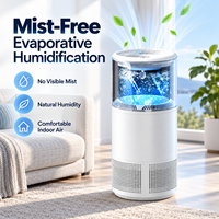 Humidificateur évaporatif sur pied 5L avec contrôle automatique de l'humidité et mode séchage pour hôtel et maison