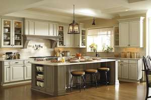 Gabinetes de Cocina Completos Clásicos Estilo Isla, Puerta de Melamina MDF Tradicional, Fregadero de Acero Inoxidable, Juegos de Muebles para Uso Doméstico Directo de Fábrica - Product Image 2