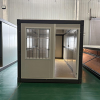 Module de maison conteneur extensible et détachable de 20 pieds, 2 chambres, design moderne, structure en acier, idéal pour appartements et hôtels - Vente chaude