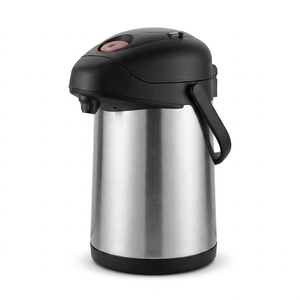 Carafe isotherme en acier inoxydable avec pompe à air pour café, idéale pour hôtel, restaurant, bureau - Product Image 1
