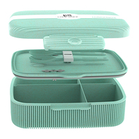 Boîte à bento en plastique hermétique, compatible micro-ondes, grande capacité, facile à nettoyer, multi-compartiments, pour adolescents