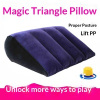Oreiller triangulaire en PVC pour adultes SM, pour canapé-lit et utilisation avec des meubles sexuels, design multifonctionnel gonflable