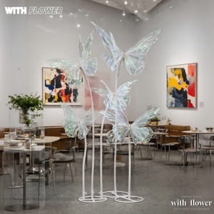 Khổng lồ lụa Màn hình gạc, óng ánh lụa bắt chước bướm trang trí đồ trang trí, quy mô lớn đám cưới cực-đứng hoa - Product Image 3