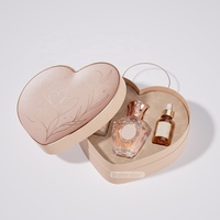 Boîte cadeau de soins de la peau en forme de cœur en deux parties, biodégradable, de qualité supérieure, pour la Saint-Valentin, avec insert en mousse