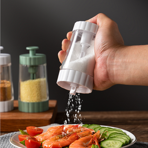 Conjunto de Potes Herméticos Retangulares Transparentes de Plástico PP Ecológico LOVFE para Temperos, Saleiro e Frascos de Especiarias à Prova de Umidade - Product Image 3