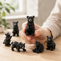 Figurine d'ours noir en résine, souvenir du parc national, décoration de la nature sauvage de l'Alaska, statue d'animal réaliste, cadeau pour les amateurs de nature