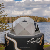 Tenda Camping Outdoor Baru untuk 3-4 Orang, Bahan Oxford, Empat Musim, Lapis Ganda, Tahan Air, Portabel, Lipat, Tiang Aluminium, Satu Kamar Tidur