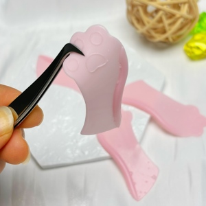 2 pièces Coussinets en silicone Patte de chat pour rehaussement de cils, courbure mixte, sans parfum, tiges de rehaussement des cils inférieurs, patchs pour cils - Product Image 1