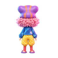 Figurine articulée OEM en PVC et ABS, poupée fille aux cheveux roses avec chapeau d'alien, jouet avec emballage personnalisé, service OEM d'usine