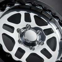 Jantes forgées Beadlock sur mesure, 2 pièces, 5 branches, en alliage d'aluminium, pour performances de drag racing à haute vitesse
