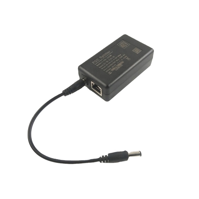 24W 10/100/1000 Mbps 12V 2A 40-57V POE Injector Splitter