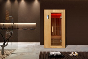 <span class=keywords><strong>MEXDA</strong></span>レッドシダー木製遠赤外線サウナルーム家庭用ホテル屋内ドライスチームハウス1人用WS-1602SR - Product Image 2