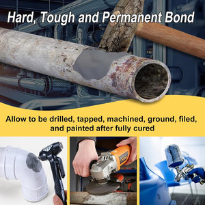 HiGlue Mastic Époxy Gris 5 Minutes pour Réparation Plastique, Métal, Bois, Tuyaux – Pâte à Modeler Époxy 114g 30g - Product Image 4
