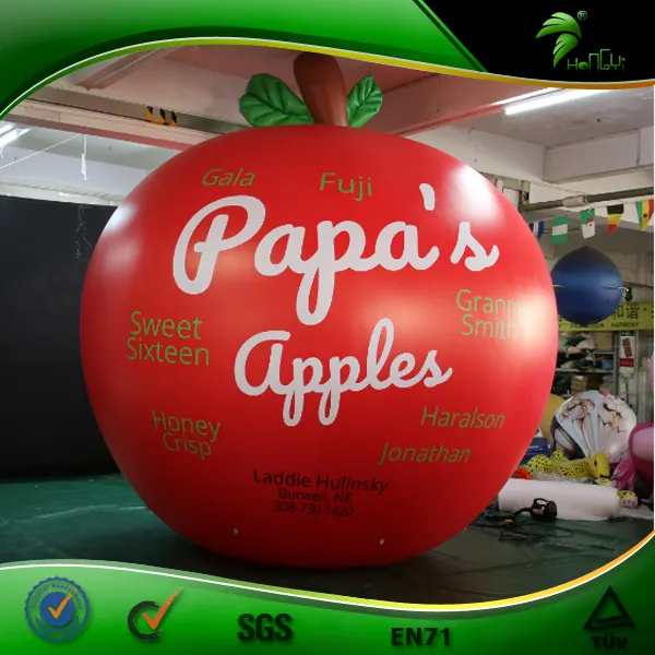 Advertising Inflatable Apple Mega Inflatable Fruit Air Model Custom Helium Balloon For Parade