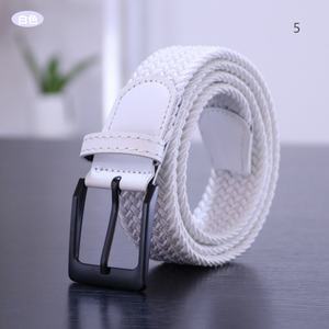 Ceinture de sécurité réglable en toile tissée respirante noire pour hommes et femmes, confortable pour l'équitation - Product Image 6