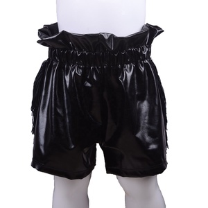 Pantalones cortos de moda para niña con borlas de cuero y estampados, pantalones cortos de bebé con cintura de papel y mariposas para niña pequeña - Product Image 3
