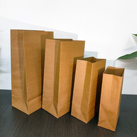 Sac en papier kraft de haute qualité sans poignée, sac d'emballage alimentaire personnalisé, sac de shopping en gros avec votre propre logo