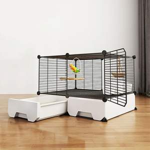 Çoklu Kuşlar İçin Geniş Muhabbet Kuşu Kafesi, Metal Tel Havalandırmalı İç Mekan Kullanımı Muhabbet Kuşu Kafesi, Kuş Kafesi - Product Image 3